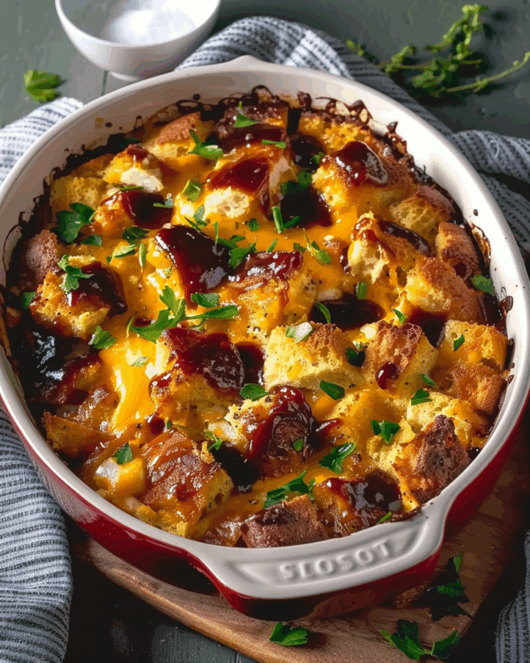 BBQ Chicken and Apple Bread Puring