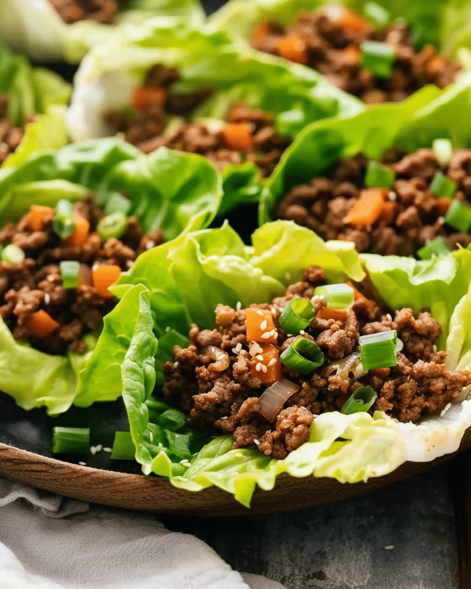 Ground Beef Lettuce Wraps