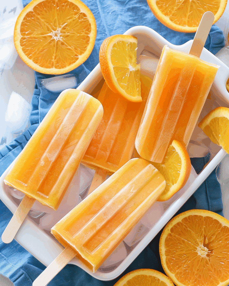 Homemade Orange Popsicles