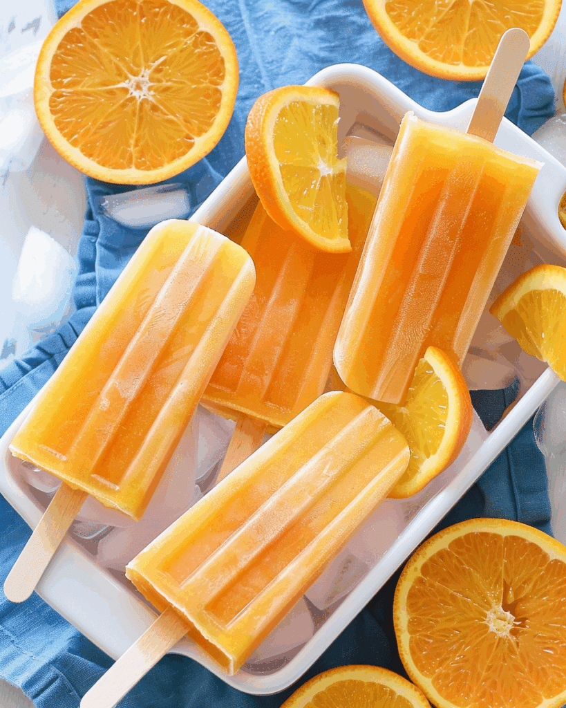 Homemade Orange Popsicles