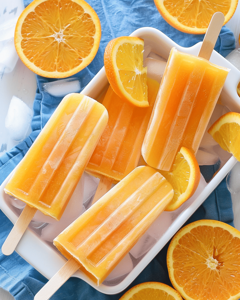 Homemade Orange Popsicles