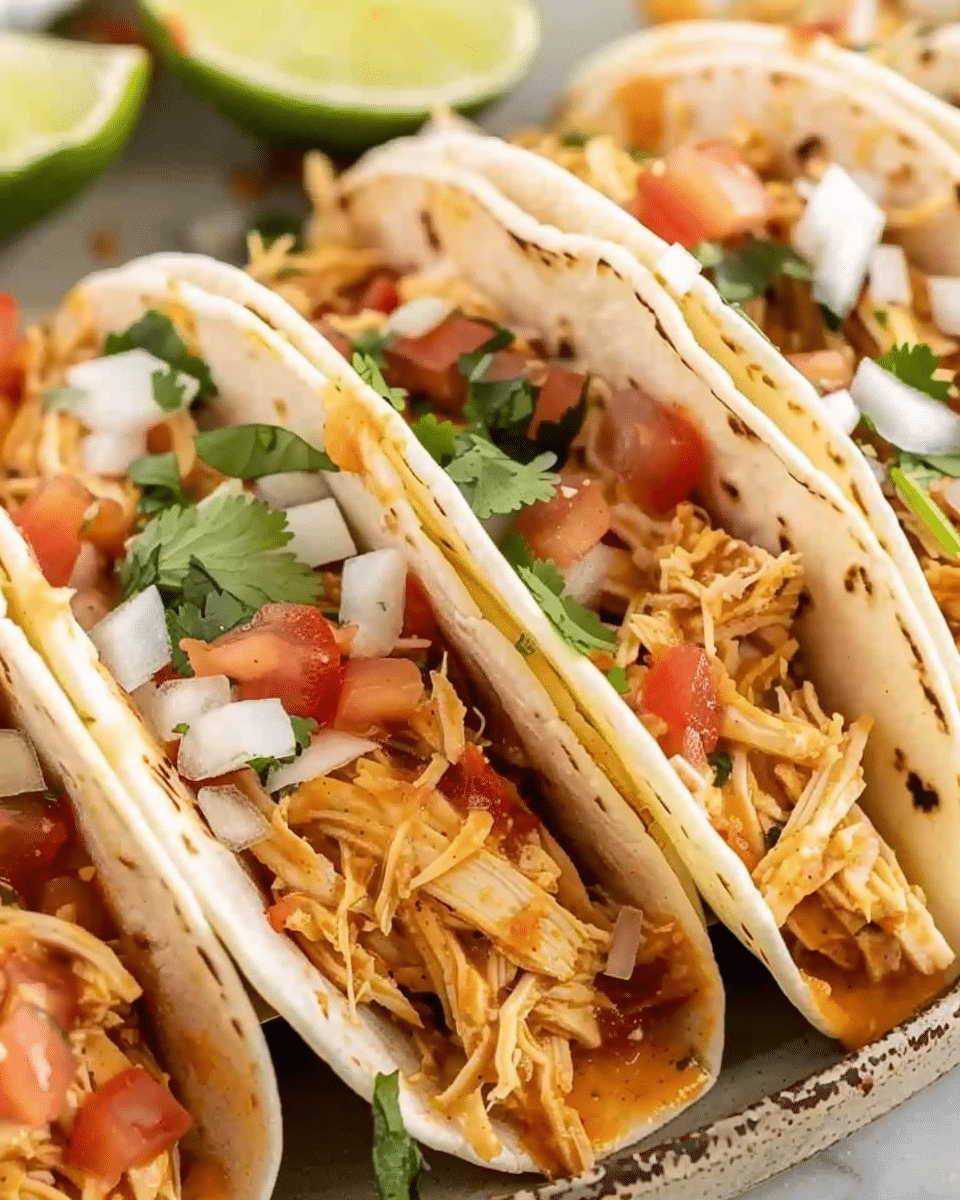Queso Chicken Tacos