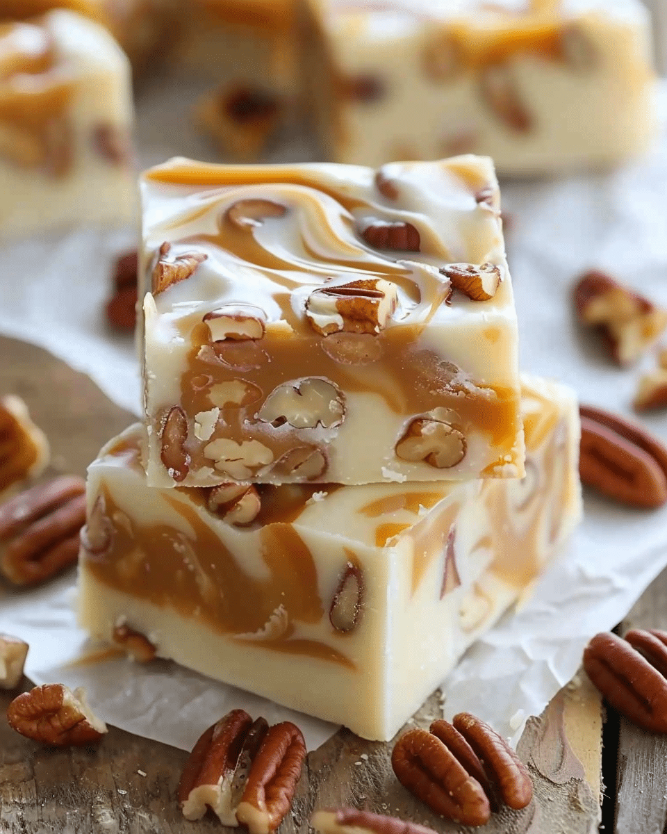 White Chocolate Caramel Pecan Fudge