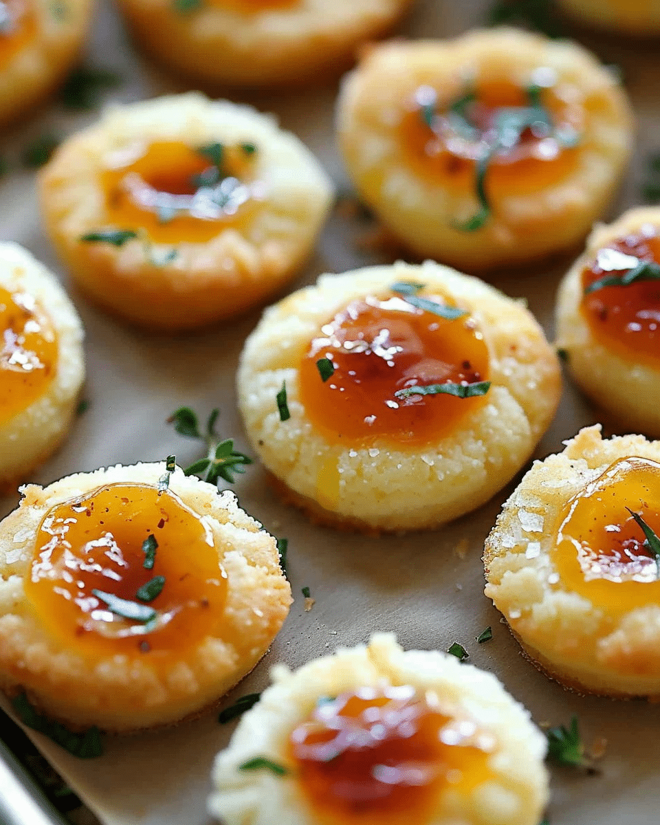 Cheesy Thumbprint Appetizers with Hot Pepper Jelly