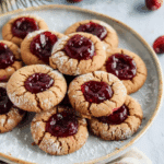 Gingerbread Thumbprint Cookies with Cranberry Jam