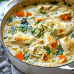 Lemon Chicken Orzo Soup
