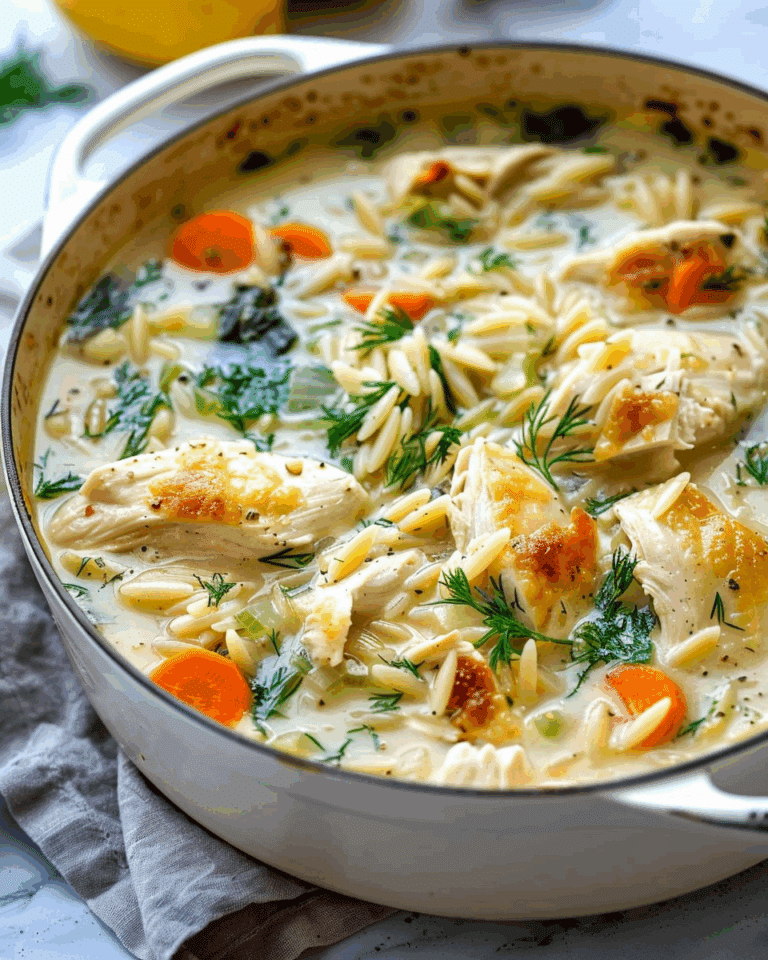 Lemon Chicken Orzo Soup