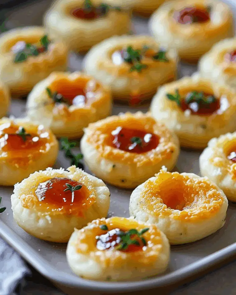 Cheesy Thumbprint Appetizers with Hot Pepper Jelly