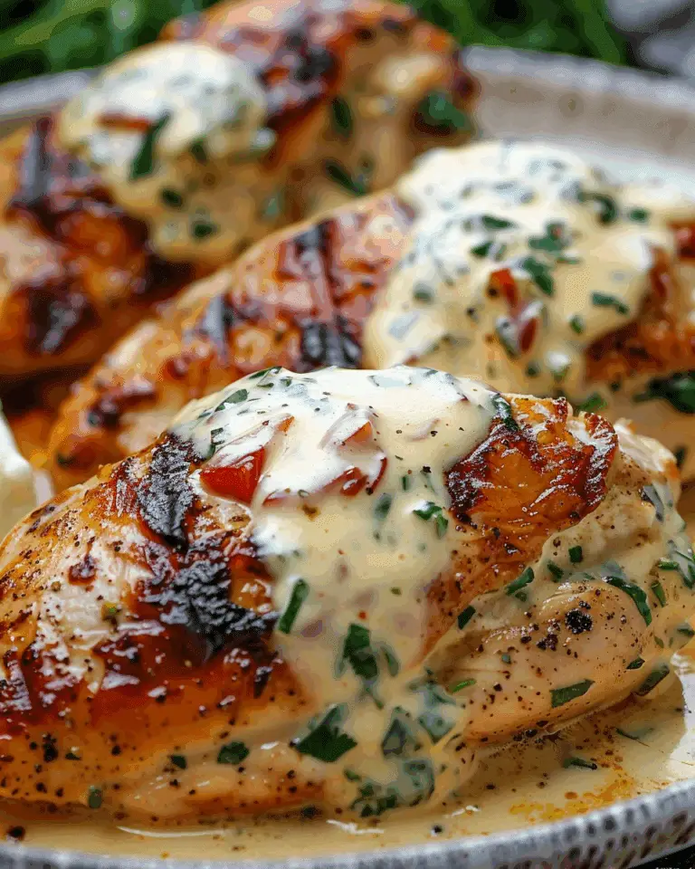 Grilled Stuffed Chicken with Cream Sauce Recipe