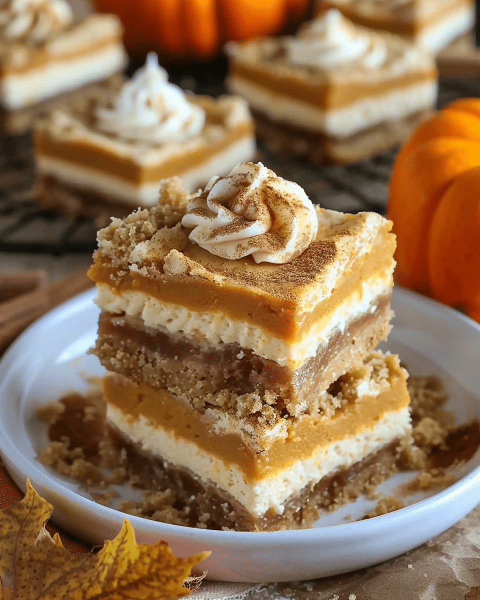 Pumpkin Cheesecake Bars