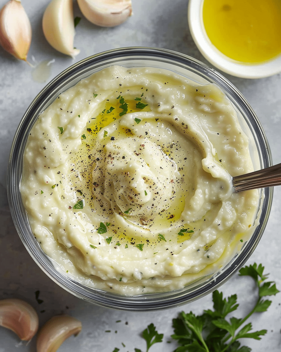 Lebanese Garlic Sauce (Toum)