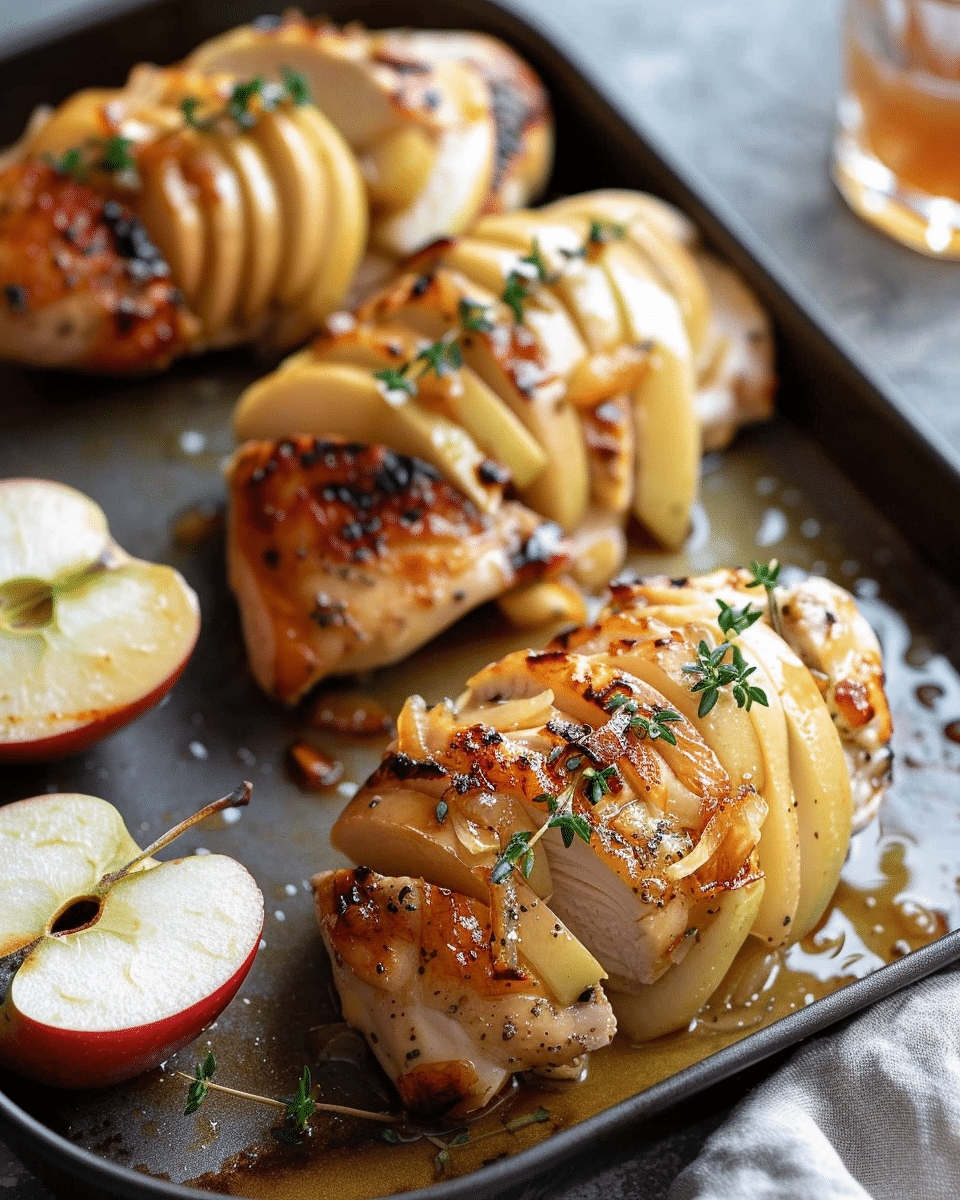 Maple Glazed Apple and Brie Stuffed Chicken