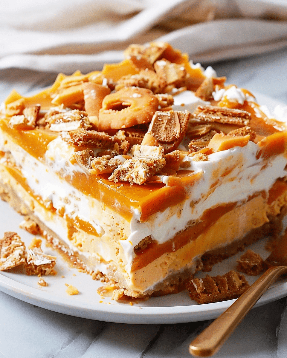 No-Bake Pumpkin Cake Lasagna
