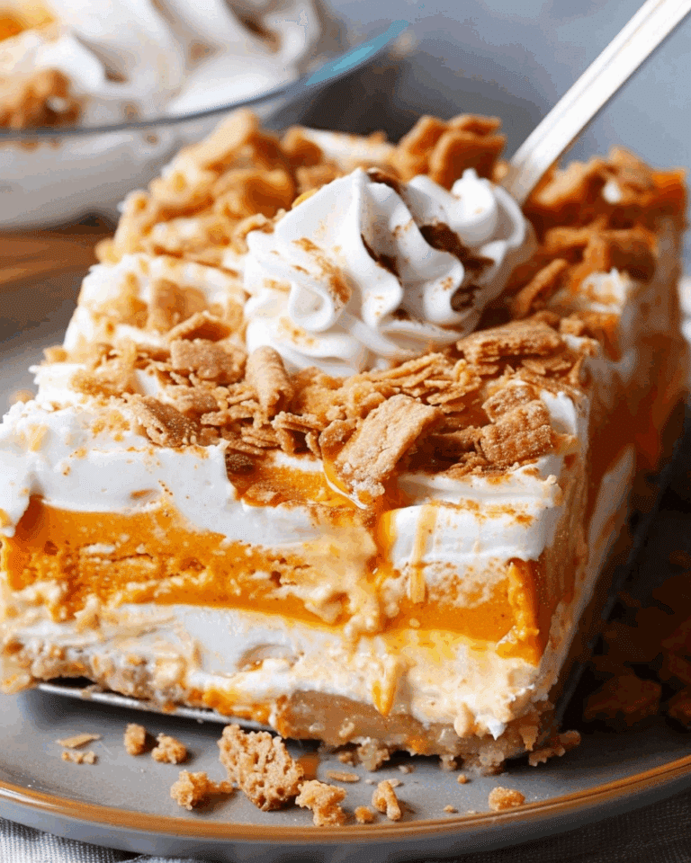 No-Bake Pumpkin Cake Lasagna