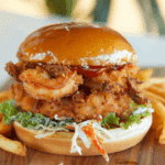 Crispy Fried Shrimp Burger