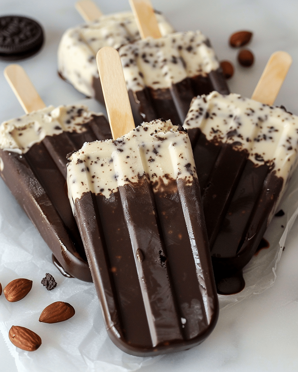 Cheesecake Popsicles Cookies and Cream