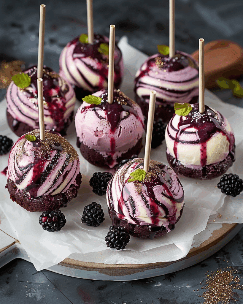 Forest Blackberry Cheesecake Pops