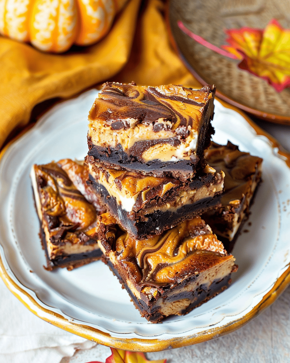 Pumpkin Cheesecake Brownies