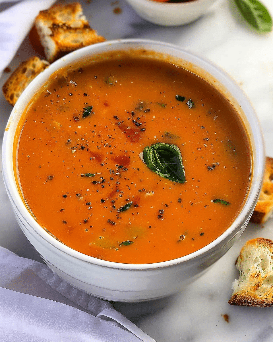 Roasted Tomato Basil Soup