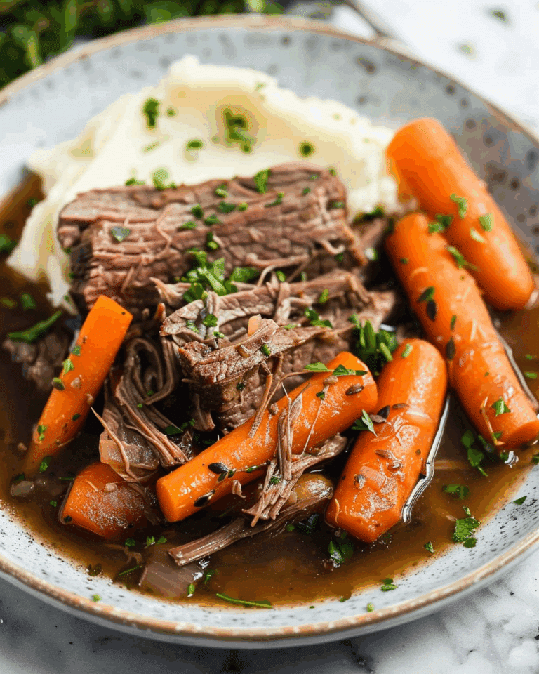 Slow Cooker Garlic Herb Pot Roast