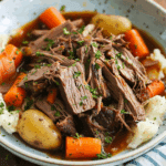 Slow Cooker Garlic Herb Pot Roast