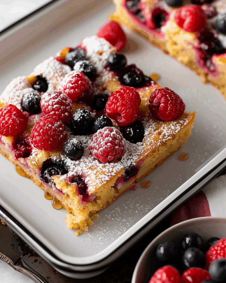 Honey Berry Sheet Cake