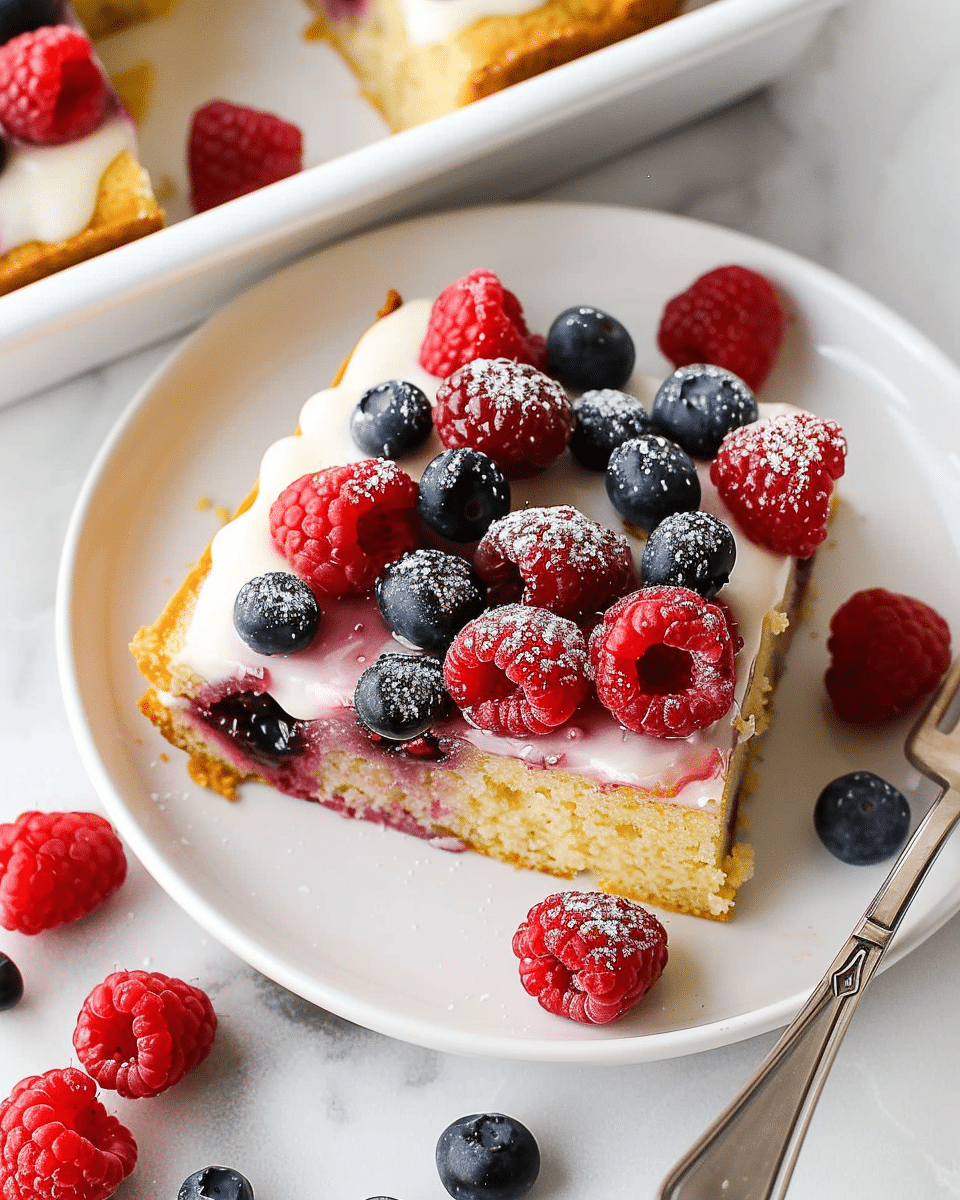 Honey Berry Sheet Cake