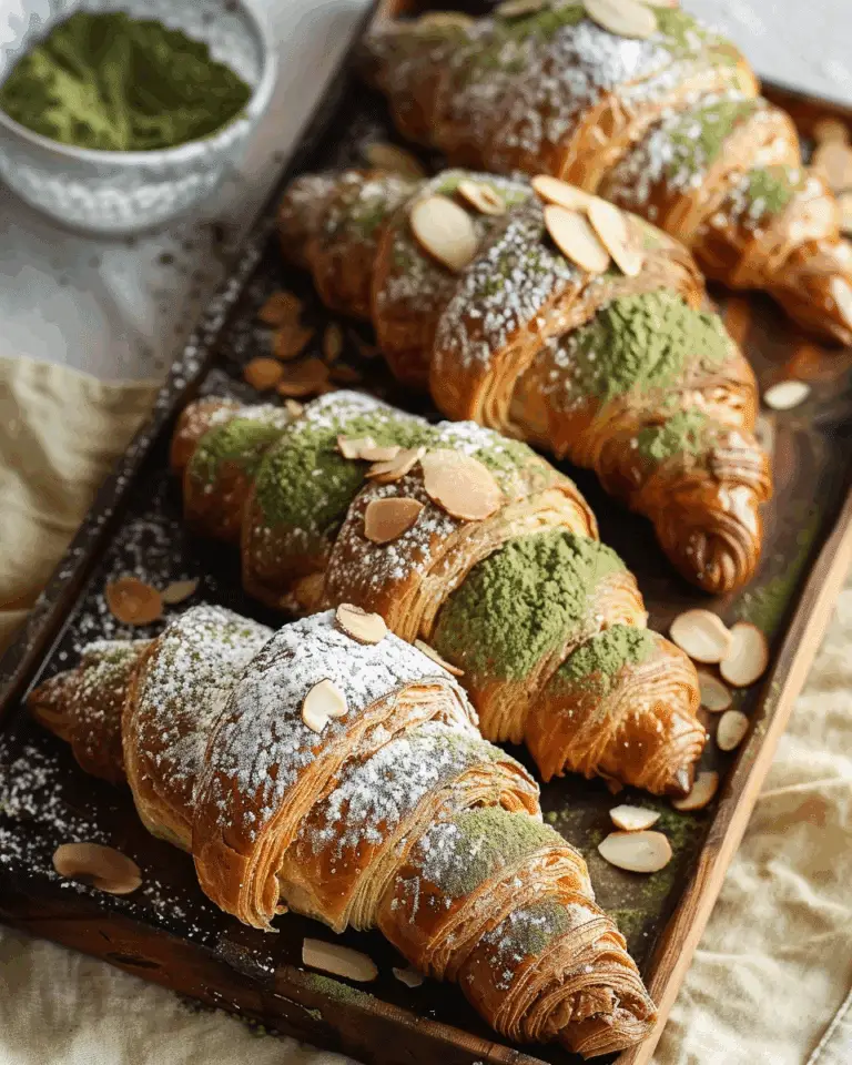 Matcha Almond Croissants