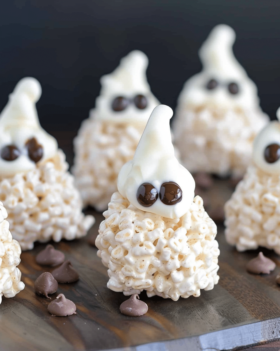 Rice Krispie Treat Ghosts