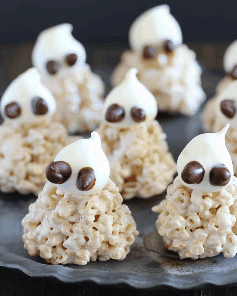 Rice Krispie Treat Ghosts