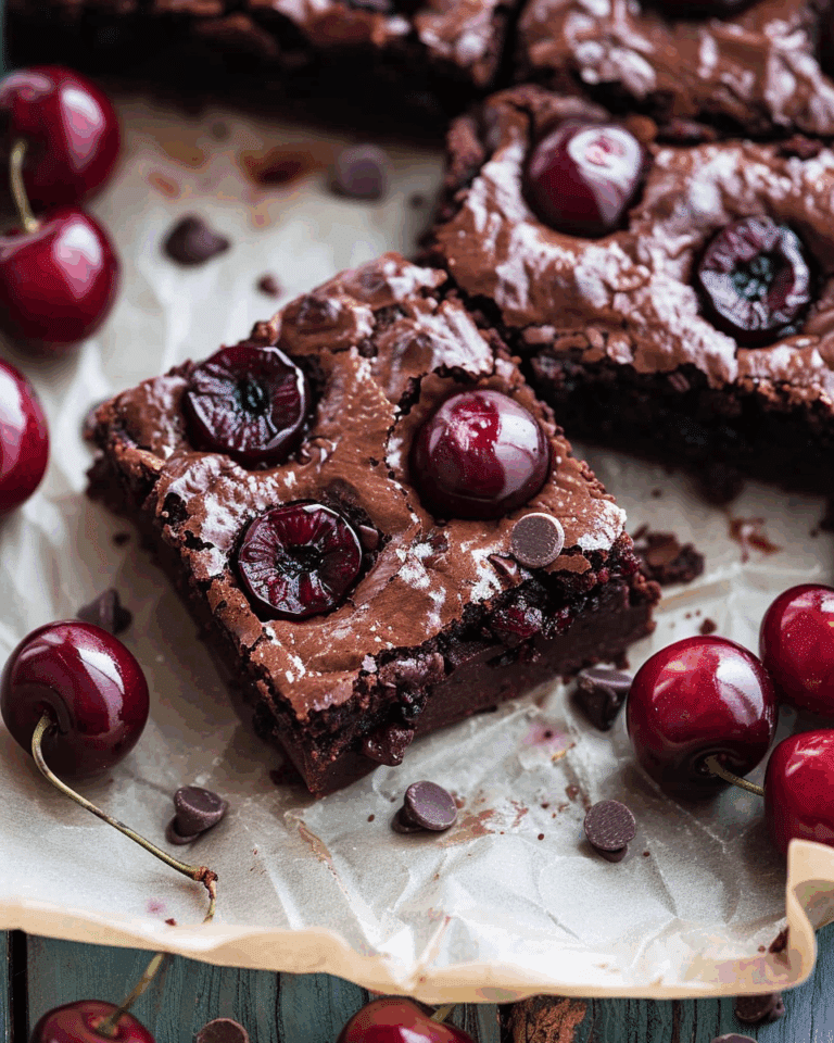Roasted Cherry Brownies
