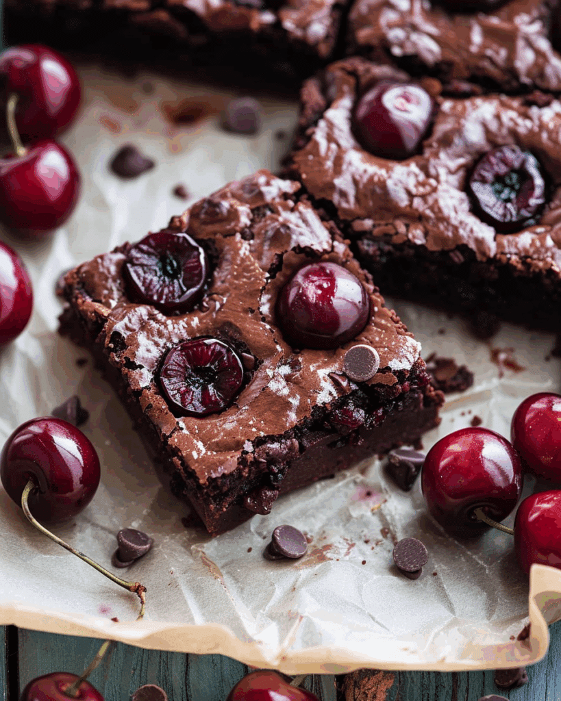 Roasted Cherry Brownies