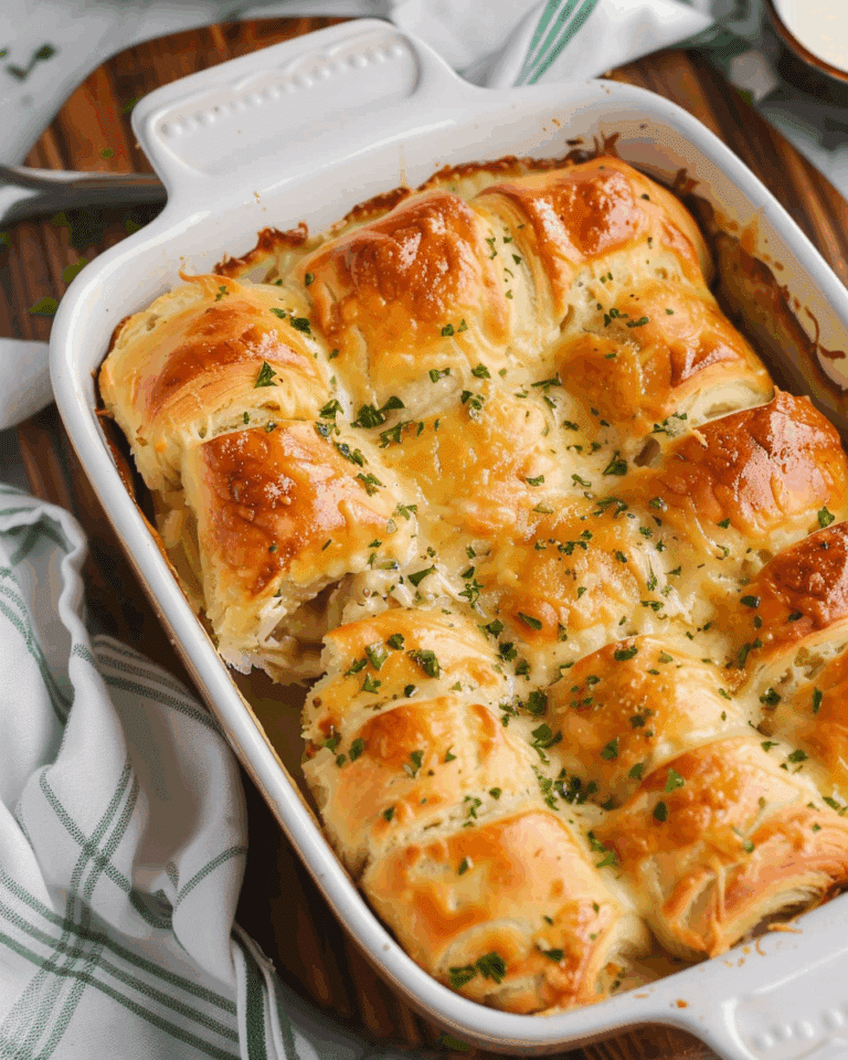 Cheesy Chicken Crescent Roll Bake