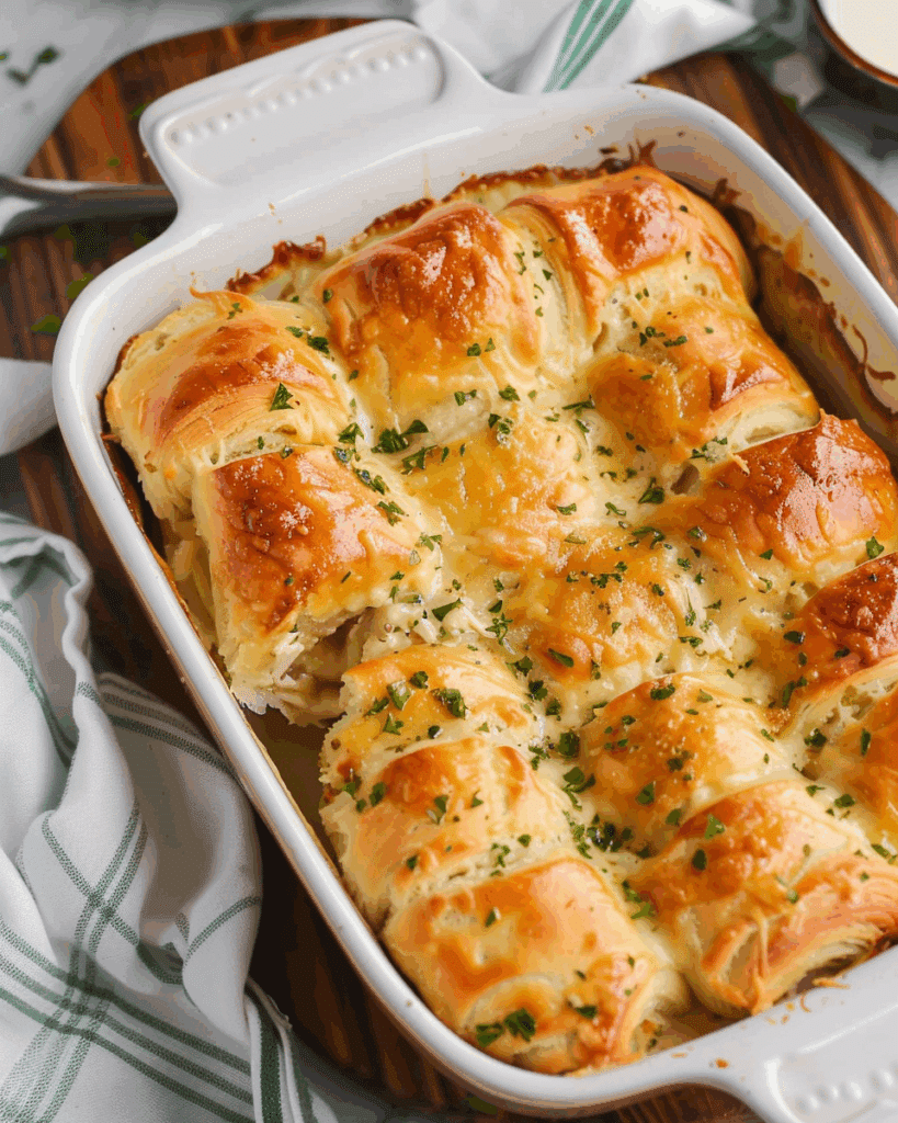 Cheesy Chicken Crescent Roll Bake