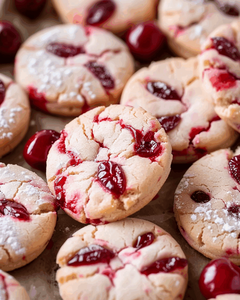 Cherry Almond Shortbread Cookies Recipe
