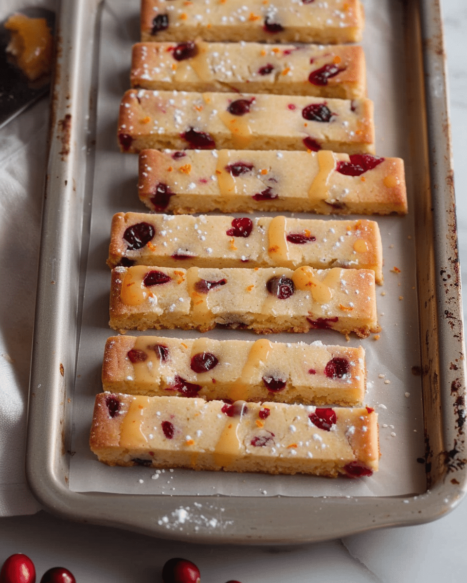 Orange Cranberry Shortbread Cookies