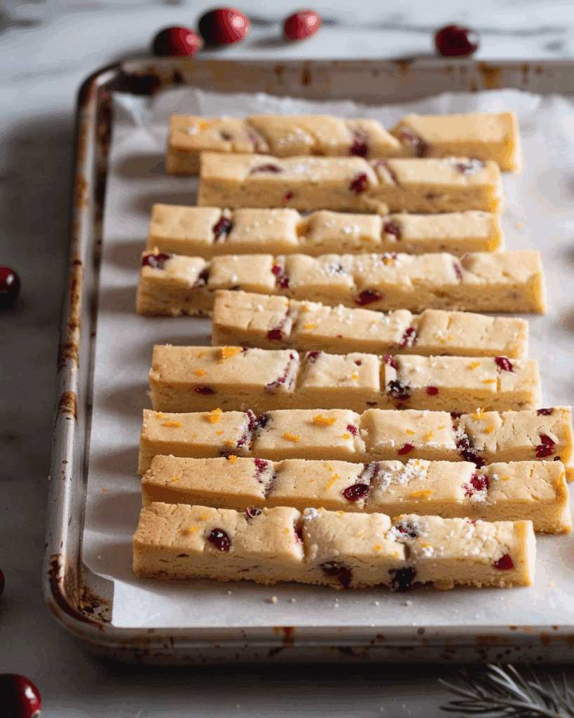 Orange Cranberry Shortbread Cookies