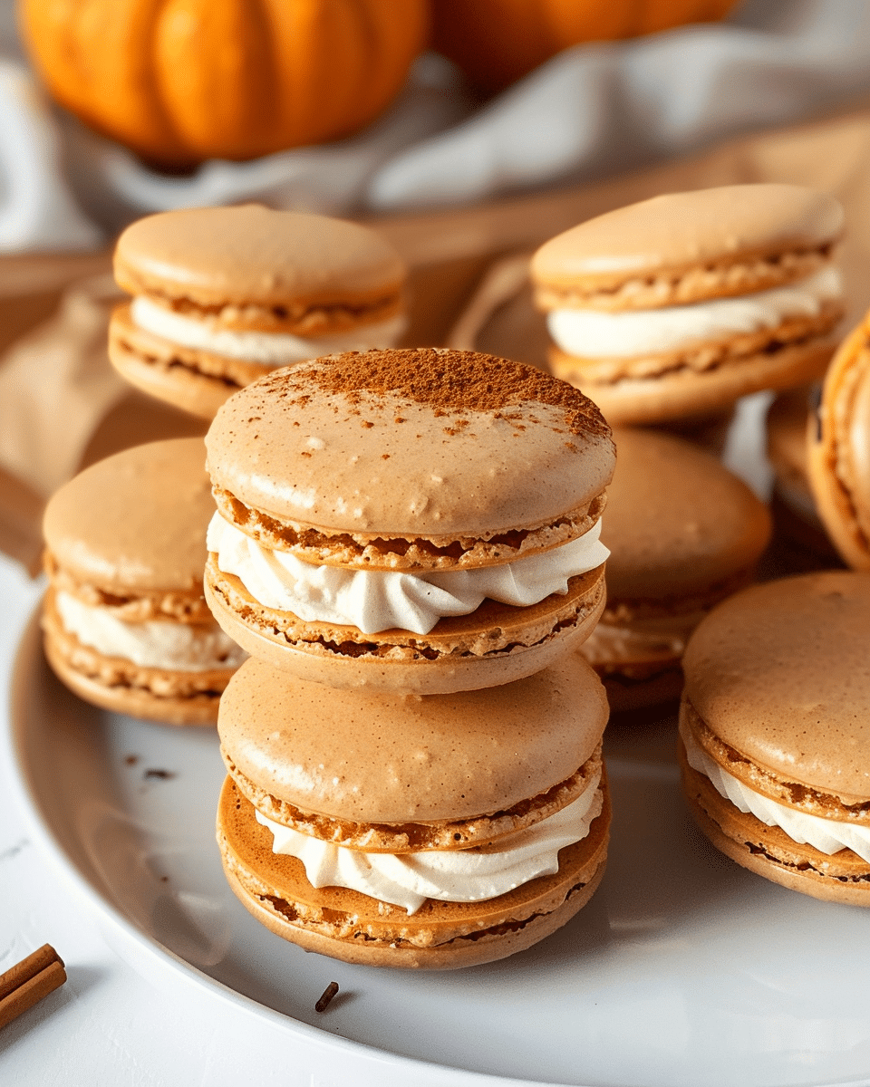 Pumpkin Pie Macarons