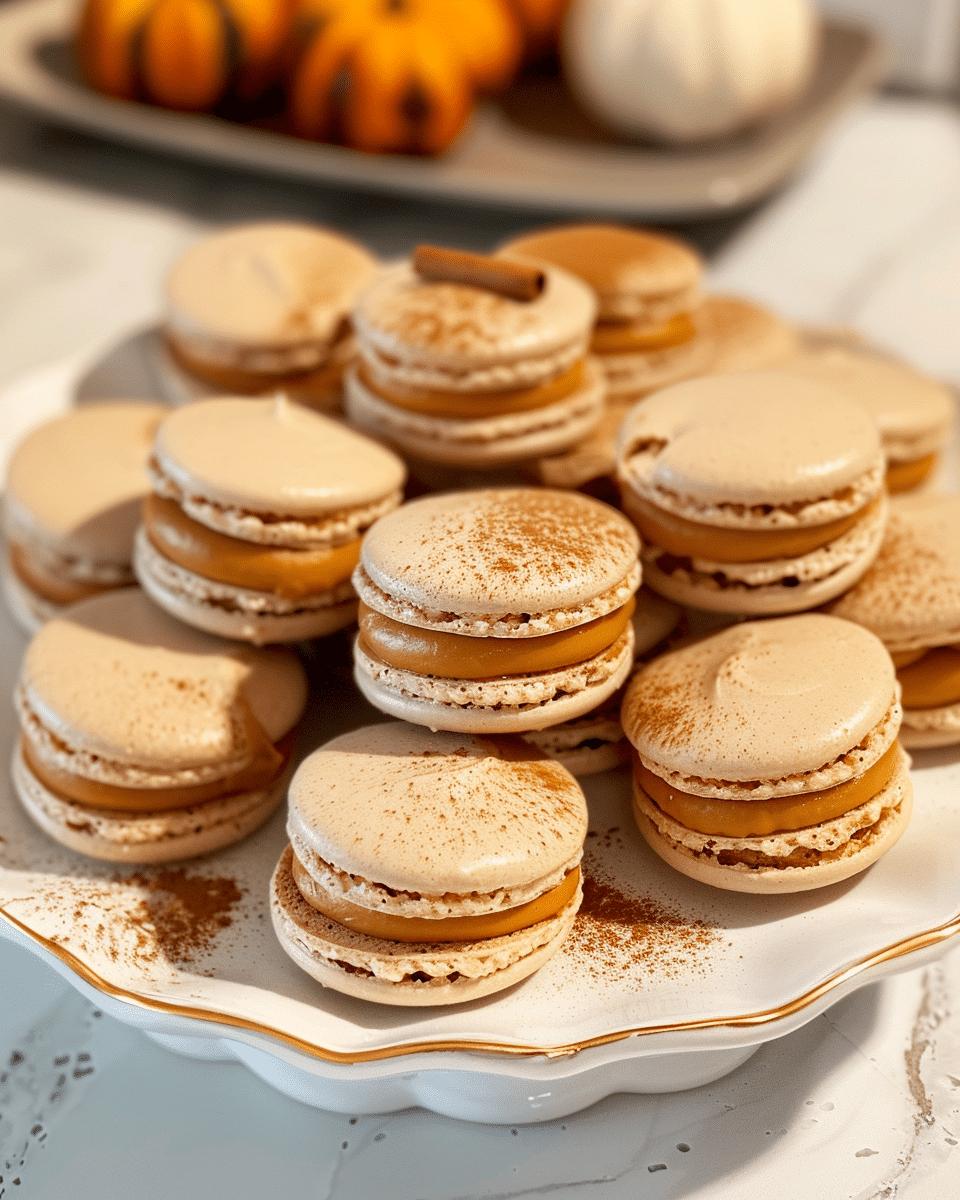 Pumpkin Pie Macarons