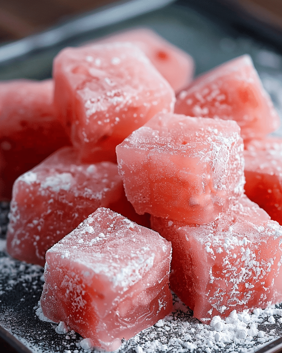Watermelon Mochi