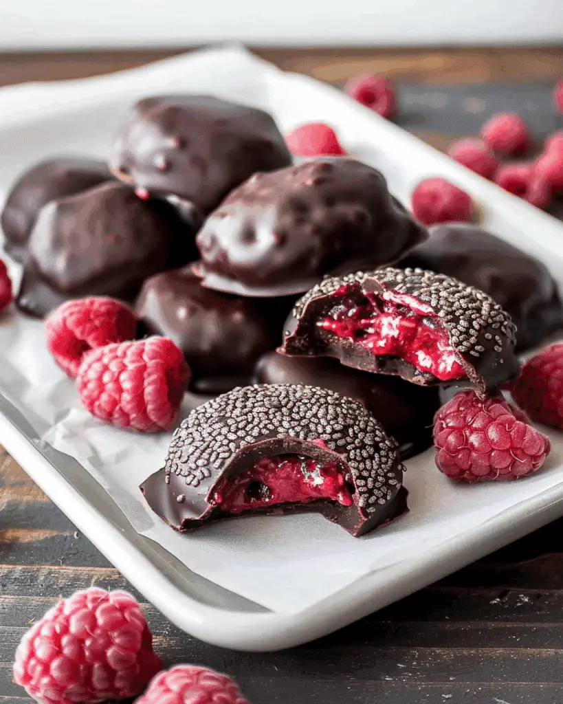 Dark Chocolate Raspberry Chia Bites Recipe
