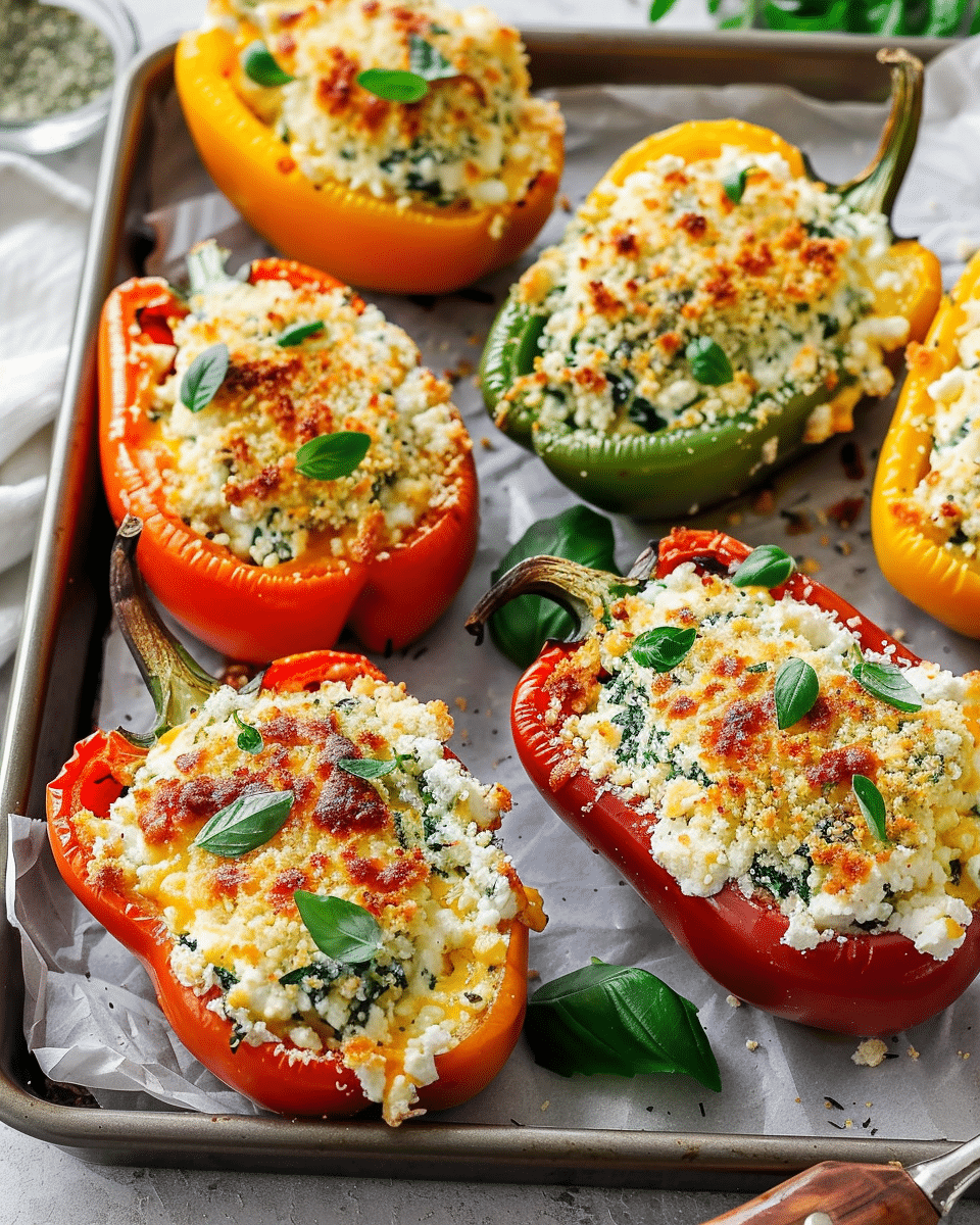 Herby Ricotta Stuffed Peppers