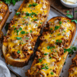 Sloppy Joe Garlic Bread