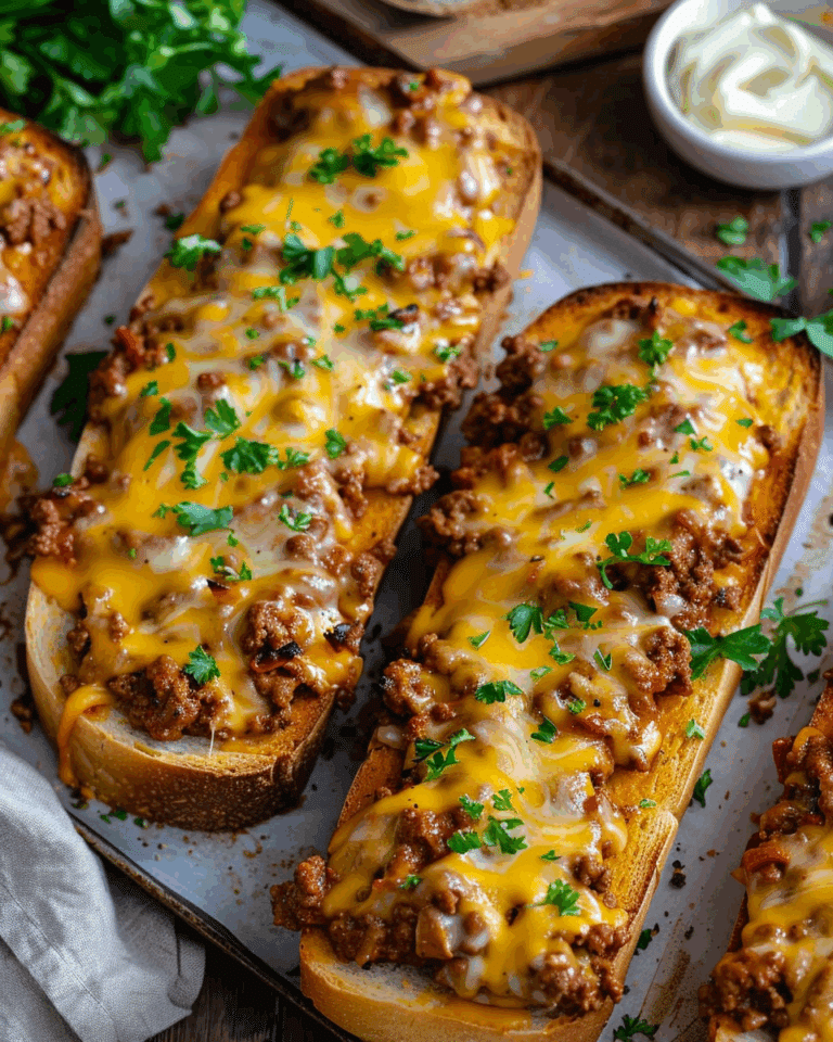 Sloppy Joe Garlic Bread