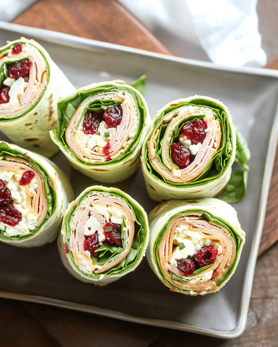 Delicious Cranberry Turkey Pinwheels Recipe