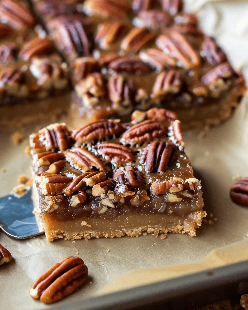 Delicious Lazy Girl Pecan Pie Bars Recipe