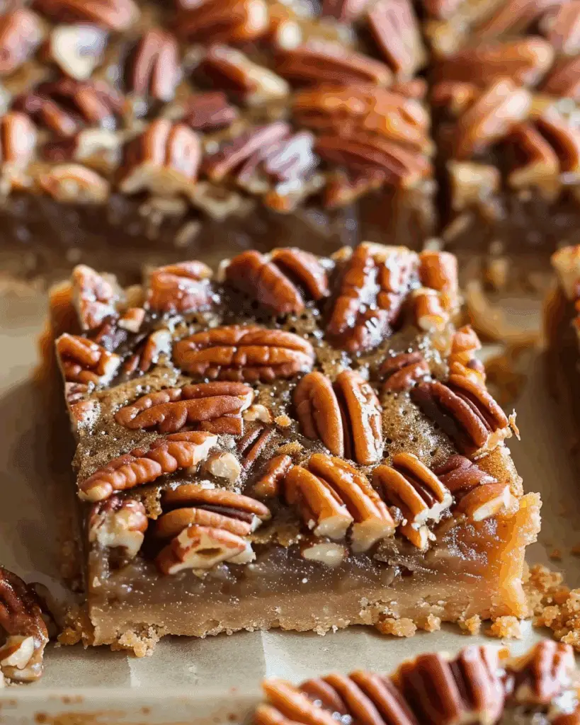 Delicious Lazy Girl Pecan Pie Bars Recipe