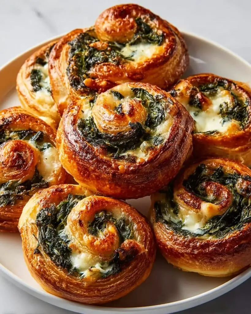 Easy Cheesy Spinach Pinwheels Recipe