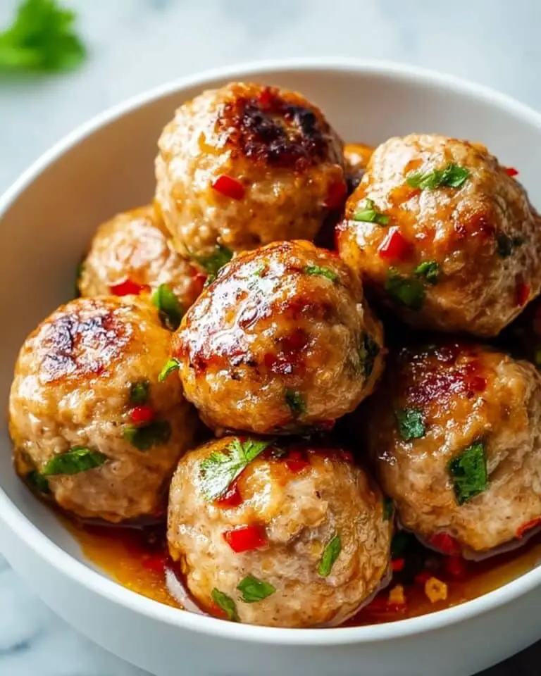 Easy Thai Baked Chicken Meatballs Recipe