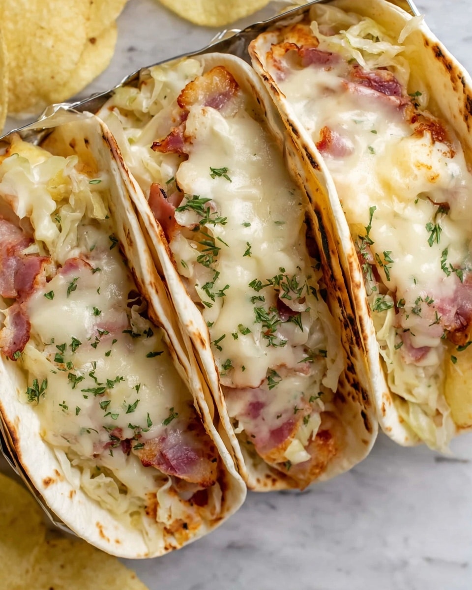 Reuben Tacos with Homemade Russian Dressing Recipe - Recipe Image